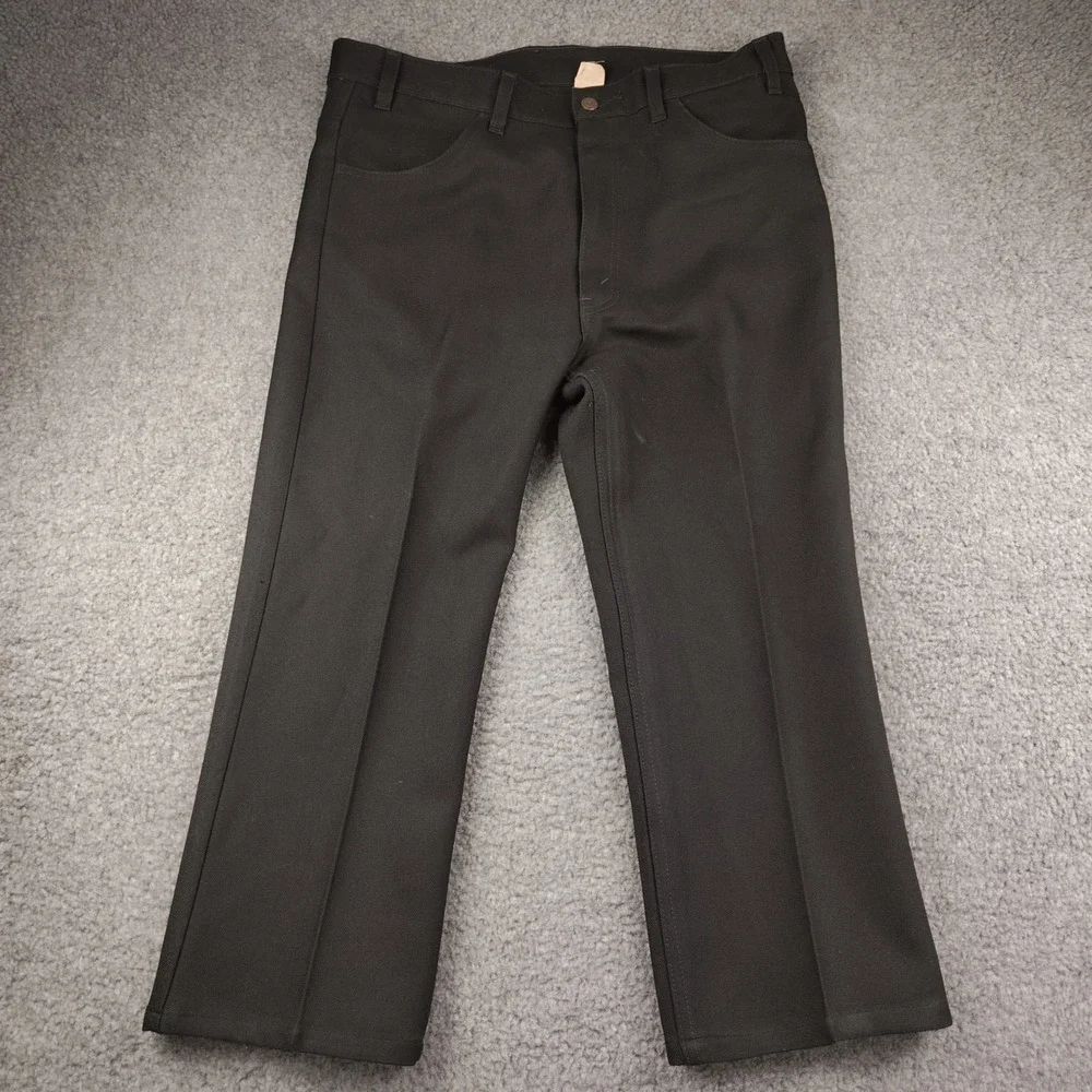 VTG Levis Black Tab Dacron Pants Slacks Crop 36x24 Mens